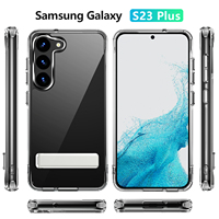 Étui de téléphone portable résistant aux chocs avec Rotation à 360 degrés, étui Transparent Transparent pour Samsung S23 Plus