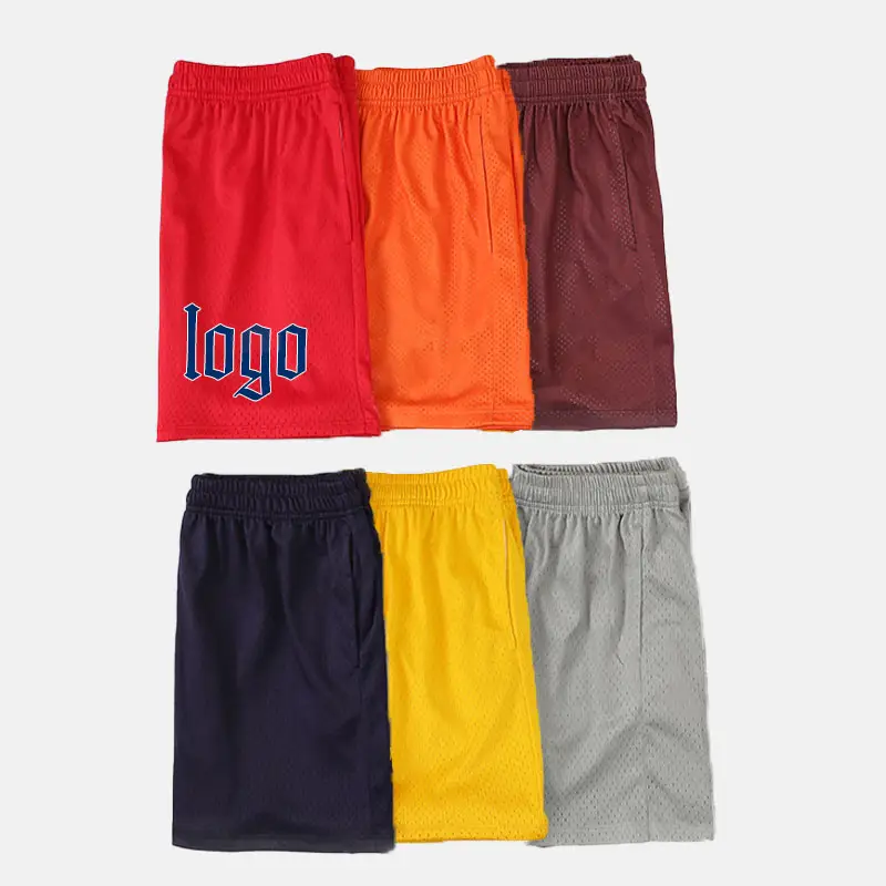 Bulk Jogger Polyester Double Layer Heavyweight With Drawstring Sublimation High Quality 5 Inch Men'S Summer Mesh Shorts Custom