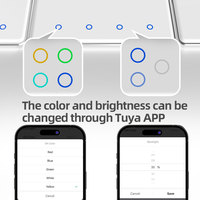 Zemismart Zigbee DIY Nom Commutateur Affichage Horizontal Écran Tactile US Interrupteur de Lumière Fonctionne avec Tuya Alexa Google Home Commande Vocale