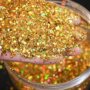 Multicolor 3D Láser Explosión Brillo Nail Art Lentejuelas Comercio exterior Belleza Cáñamo Joyería Aurora Quicksand Flow Effect - Product Image 2