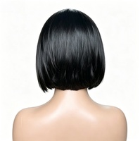 Vente en gros M Lagos Transparent pour perruques Lace Front, 100% cheveux humains indiens vierges, coupe courte bob 12 pouces 13x4