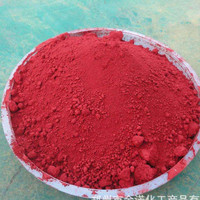 Pigmen anorganik besi oksida Ferric oksida merah pigmen anorganik untuk beton semen 130 190 bubuk merah untuk trotoar aspal berwarna
