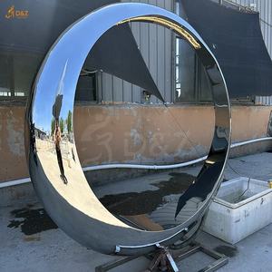 Custom Morden giardino esterno in metallo arte astratta decorare acqua <span class=keywords><strong>fontana</strong></span> cerchio anello in acciaio inox <span class=keywords><strong>fontana</strong></span> scultura - Product Image 2