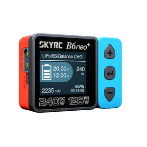 เครื่องชาร์จแบตเตอรี่อัจฉริยะ Skyrc B6neo+ 240W DC 126W PD สำหรับแบตเตอรี่ LiPo โดรนแข่ง และเครื่องบินบังคับวิทยุ - Product Image 2