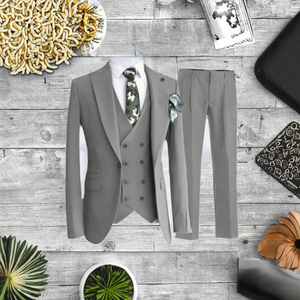 Sıcak satış damat elbise takım elbise gök mavisi düğün erkek takım elbise erkekler eril balo blazer <span class=keywords><strong>3</strong></span> parça - Product Image 3