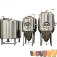 Unitank de Fermentation pour Bière Artisanale SUS304 SUS316, Cuve de Brassage 500L 1000L, Cuve de Microbrasserie avec Contrôle par Écran Tactile PLC