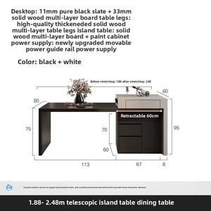 Îlot <span class=keywords><strong>central</strong></span> de cuisine multifonctionnel moderne italien en pierre frittée intégrée <span class=keywords><strong>avec</strong></span> <span class=keywords><strong>table</strong></span> à manger - Product Image 5