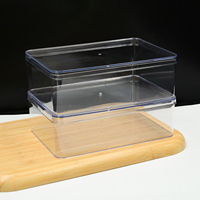 Boîte à Tiramisu en Plastique PS de Qualité Alimentaire avec Couvercle pour Emballage de Gâteau Mousse, Vente en Gros, Boîte de Rangement Transparente pour Desserts, Grande Taille