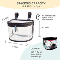 Sacs transparents en PVC pour enfants équilibrés étanches sketchboard jouets sacs de rangement suspendus vélo pochette avant sacs de vélo transparents