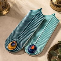 Carrelage mural en mosaïque céramique fait main, effet vert plume, finition brillante, pour hôtel, cuisine, salle de bain, carreaux faits main, brique plume