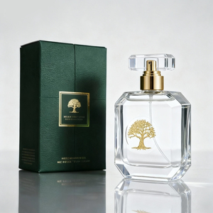 Özel Tasarım Çevre Dostu Karton Lüks Manyetik Kozmetik Hediye Kutusu Yeşil Parfüm Paketleme Kutusu Kadife Kaplı - Product Image 3