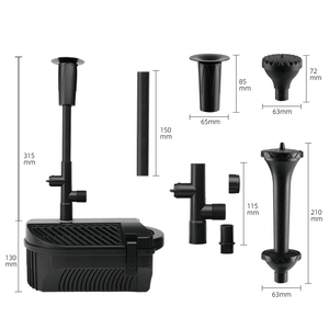 <span class=keywords><strong>Kit</strong></span> de <span class=keywords><strong>pompe</strong></span> de fontaine de cascade de jardin de pompes de filtre de bassin d'eau submersible avec la buse de fontaine Bomba Agua Fuente Sumergible - Product Image 3