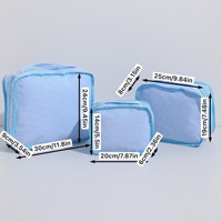 Einfaches Bubble-Gaze Kosmetiktaschen-Set Mehrteilige Reise-Make-up-Aufbewahrungsorganizer-Tasche