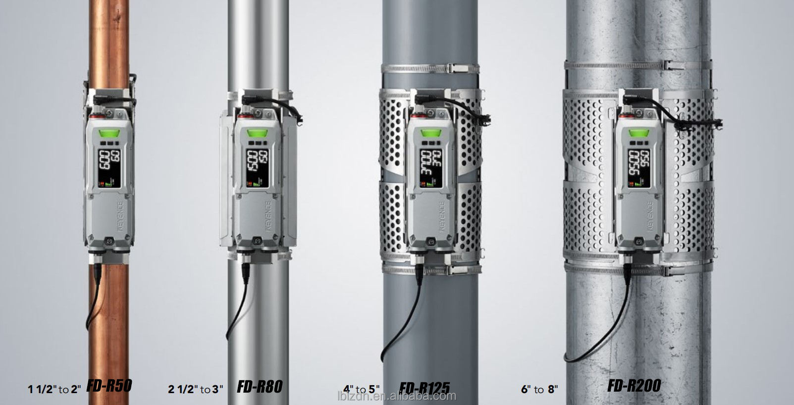 KEYENCE FD-R50 Clamp Type Flow Sensor - 40A/50A Liquid Flow Meter