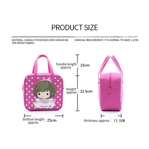 Tas Ibu Kecil Motif Kartun, Tas Tangan Kotak Besar Bahan Oxford, Tas Jinjing, Tas Bekal Makan Siang Dewasa & Anak, Dapat Digunakan Kembali - Product Image 3