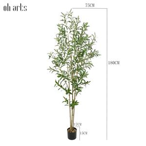 Oh Arts <span class=keywords><strong>Precio</strong></span> de fábrica 180 CM Altura Artificial Real Touch <span class=keywords><strong>Olivo</strong></span> Plantas <span class=keywords><strong>en</strong></span> <span class=keywords><strong>maceta</strong></span> de plástico negro para decoración interior - Product Image 2