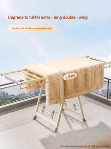 Séchoir à linge portable pliable haute capacité, rangement facile, support multifonctionnel pour vêtements et serviettes pour la maison - Product Image 1