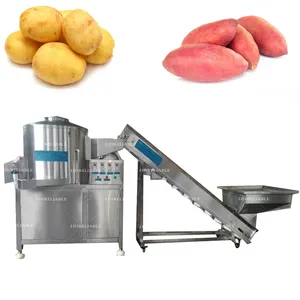 Venda quente industrial automática rabanete Carotte Mandioca batata doce cortador descascador Peeling máquina