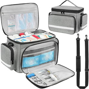 Trousse de premiers secours vide avec séparateur, sac de rangement pour fournitures médicales, sac pour thérapeutes, médecins, infirmières à domicile, petit sac médical - Product Image 1