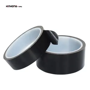 Black Color Heat Resistant Sealer Anti Sticky Sealing PTFE Coated Fiberglass Glass Cloth with Silicone Glue Self Adhesive Tape