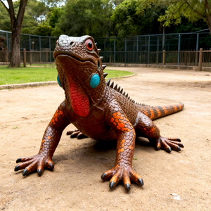 Sculpture de lézard réaliste personnalisée, peau en silicone haute simulation, animatronique, centre commercial intérieur, parc à thème, musée, usine - Product Image 1