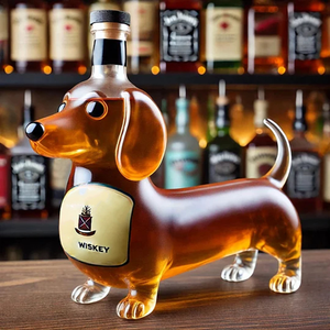 Rõ ràng trong suốt Glass Dog Shape Decanter độc đáo và thú vị <span class=keywords><strong>Whisky</strong></span> chai cho <span class=keywords><strong>whisky</strong></span> - Product Image 6