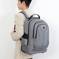 Sac à dos de voyage pour ordinateur portable, multi-usages, imperméable, en polyester Oxford, avec fermeture éclair, haut de gamme, avec roulettes, capacité de 20 à 39 L