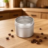 Boîte en étain de qualité alimentaire avec fenêtre transparente, couvercle à vis, surface brillante, impression offset, pour échantillons de gâteaux et petits articles