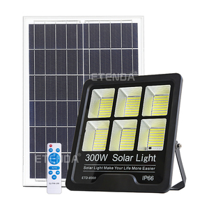 Projektör ışıkları açık Dusk şafak sensörü su geçirmez güvenlik aydınlatması 300w güneş enerjili sel ışıkları - Product Image 1