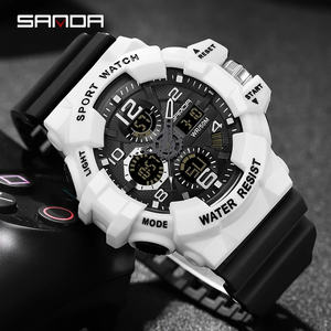 SANDA 3168 Men's Outdoor Sport Watch, Dual Display Quartz Wristwatch, 50M Waterproof Relogio Masculino - Product Image 6