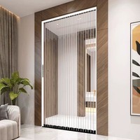 Porte pliante transparente en PVC moderne avec fonction coupe-vent, design gain de place, garantie de 3 ans