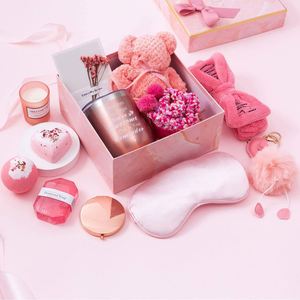 2023 New <b>Pink</b> Inspirational <b>Gifts</b> Basket for Women Lady Birthday Relaxing Spa Care Package for Friendship Christmas <b>Gift</b> Set - Product Image 6
