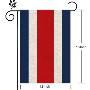 Drapeau du Costa Rica matériel de lin extérieur 12x18In transfert thermique imprimé Style suspendu Durable plusieurs Styles disponibles - Product Image 2