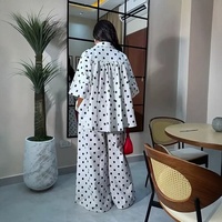 Nouvelle Collection Automne 2026 – Ensemble Deux Pièces Décontracté Ample à Pois en Polyester pour Femme, Style Européen et Américain, Idéal pour l'Export