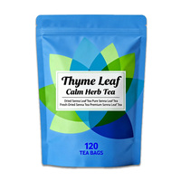Thé en vrac de thym biologique - Thé en feuilles séchées de haute qualité en boîte, goût aromatique, sans additifs, pour l'hôtellerie
