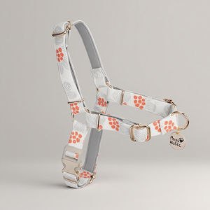Arnés para mascotas de moda de lujo moderno, accesorio para perros sin tirones, algodón transpirable, diseño sólido bonito personalizado - Product Image 2