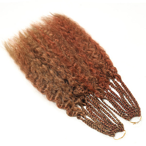 Goddess Box Trenzas Cabello de ganchillo con extremos rizados 22 pulgadas Bohomia Box Trenzas - Product Image 4