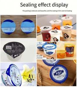 เครื่องซีลฝาแก้วพลาสติกอัตโนมัติสำหรับชานมไข่มุกและนมถั่วเหลือง ความจุสี่แก้ว พร้อมฟิล์มอลูมิเนียมฟอยล์และบรรจุภัณฑ์แบบถุง - Product Image 5