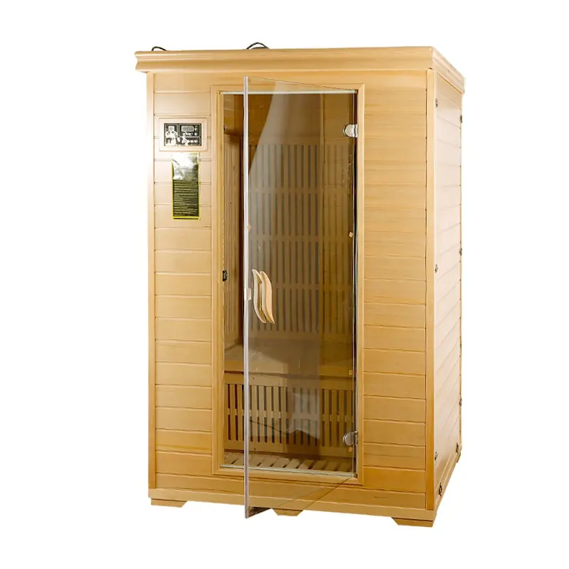 New generation 2 person capacity infrared sauna for family use solid wood indoor sauna and steam combined