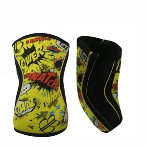 7 Mm Custom Sublimation Printing Cross-fit SCR Neoprene Sports Fitness Knee Sleeves