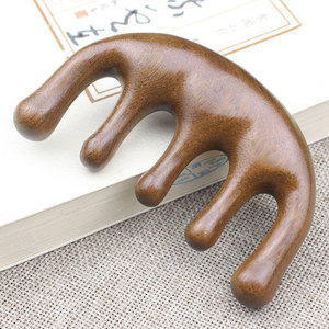 Five Tooth Wooden <b>Comb</b> Large <b>Wide</b> Tooth Home Use For Men Women Students Children - Product Image 3
