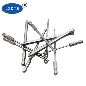 Tournevis hexagonal LXD S2 en acier 1/4 50mm 75mm 100mm, tête de tournevis en forme de fleur de prunier, vis antivol à six étoiles avec trou - Product Image 4
