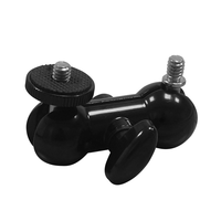 Support de moniteur multifonction Poyinco JN-001 à double rotule avec vis 1/4\" pour appareil photo reflex numérique, caméscope, cage et éclairage LED