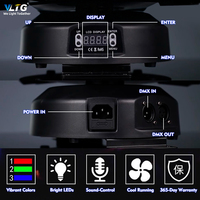 150W LED Moving Head DJ-Lichter 4-in-1 RGBW Beam 6-Arm-Bienenauge-Effekt Rot Grün Sternenhimmel Weiß Bernstein Beleuchtung für Partys Weihnachten