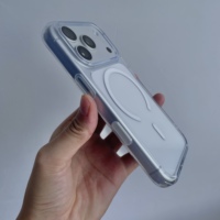 Casing Ponsel Magnetik Transparan untuk iPhone 18 Pro Max 17 Pro, Pelindung Kamera Anti Benturan TPU+PC Grosir
