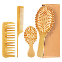 Vente en Gros de Cheveux du Cuir Chevelu Masseur et Peigne à Huile Shampoing Brosse en Bois Brosse pour Cuir Chevelu Silicone Bambou Masseur pour le Cuir Chevelu