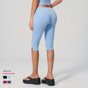 Leggings de sport <span class=keywords><strong>pour</strong></span> <span class=keywords><strong>femme</strong></span> SHINBENE 17 pouces, coupe capri, ouverture latérale, taille mi-haute, <span class=keywords><strong>pour</strong></span> la <span class=keywords><strong>gym</strong></span>, le yoga et les activités athlétiques - Product Image 4