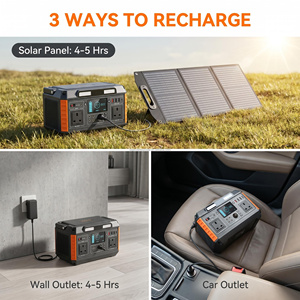 Factory Wholesale 600W 520Wh <b>UK</b> Plug Portable Power Station Kit 100W Foldable Solar Panel Solar Generator For <b>UK</b> Distributors - Product Image 3