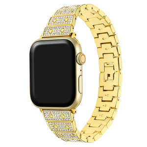 45 41mm diamant <span class=keywords><strong>acier</strong></span> inoxydable <span class=keywords><strong>Bracelet</strong></span> pour <span class=keywords><strong>Apple</strong></span> <span class=keywords><strong>Watch</strong></span> 38 42 40 44mm métal pour iWatch série 7 6 <span class=keywords><strong>SE</strong></span> 5 4 3 2 1 <span class=keywords><strong>Bracelet</strong></span> - Product Image 1