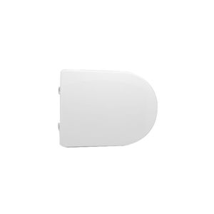 Tapa de Inodoro Gravena Giada con Cierre Suave y Liberación Rápida, Diseño Moderno, Forma Alargada, Hecha de Bambú, Madera, Plástico y Resina de Urea - Product Image 1